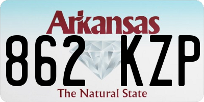 AR license plate 862KZP