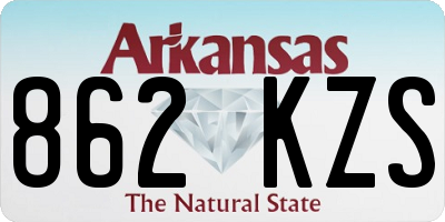 AR license plate 862KZS