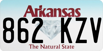AR license plate 862KZV