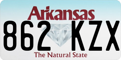 AR license plate 862KZX