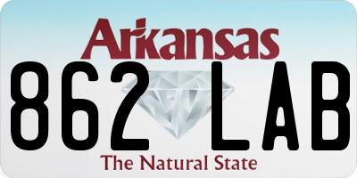 AR license plate 862LAB