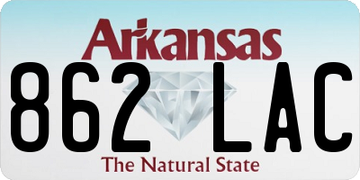 AR license plate 862LAC