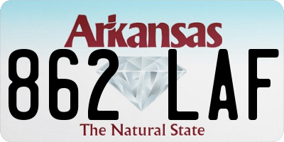 AR license plate 862LAF
