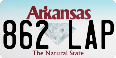 AR license plate 862LAP