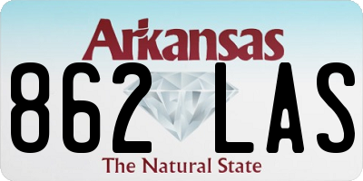 AR license plate 862LAS