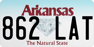 AR license plate 862LAT