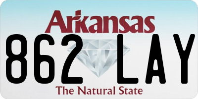 AR license plate 862LAY