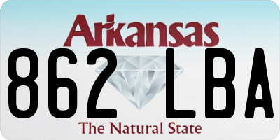 AR license plate 862LBA