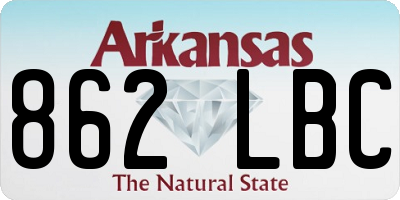 AR license plate 862LBC