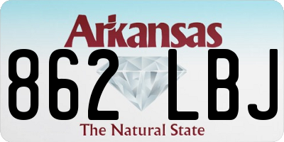 AR license plate 862LBJ