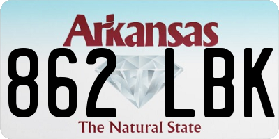 AR license plate 862LBK