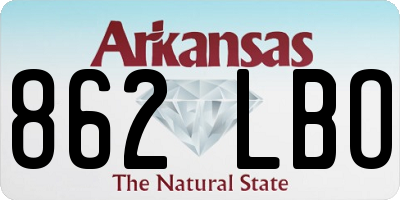 AR license plate 862LBO