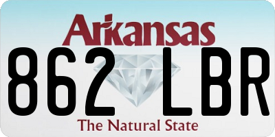 AR license plate 862LBR