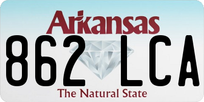 AR license plate 862LCA