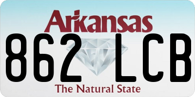 AR license plate 862LCB