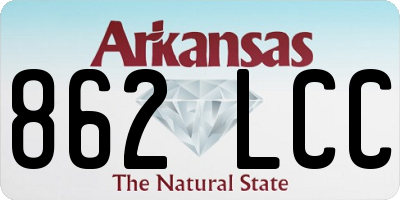 AR license plate 862LCC
