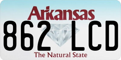 AR license plate 862LCD