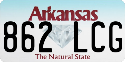 AR license plate 862LCG