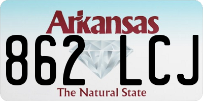 AR license plate 862LCJ