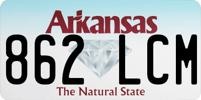AR license plate 862LCM