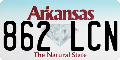 AR license plate 862LCN