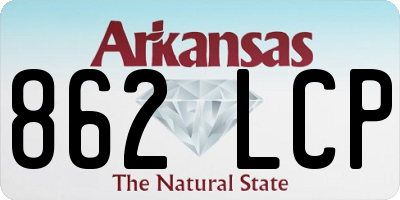 AR license plate 862LCP