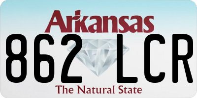 AR license plate 862LCR