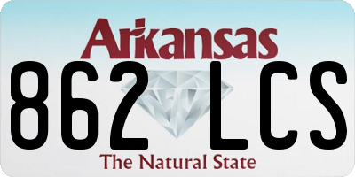 AR license plate 862LCS