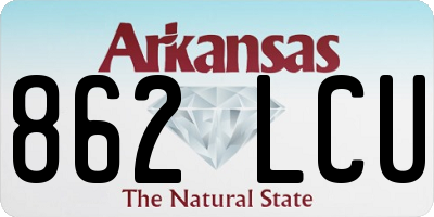 AR license plate 862LCU