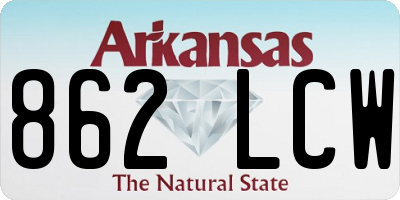 AR license plate 862LCW