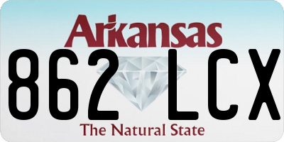 AR license plate 862LCX