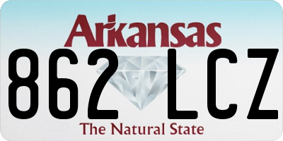 AR license plate 862LCZ