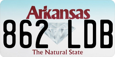 AR license plate 862LDB