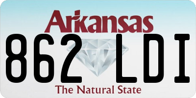 AR license plate 862LDI