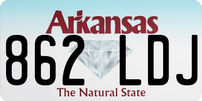 AR license plate 862LDJ