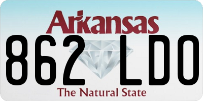 AR license plate 862LDO