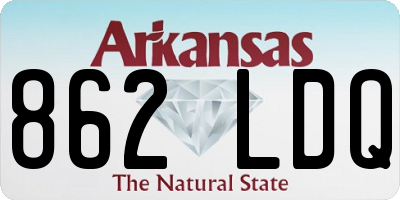 AR license plate 862LDQ