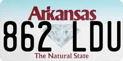AR license plate 862LDU