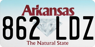 AR license plate 862LDZ