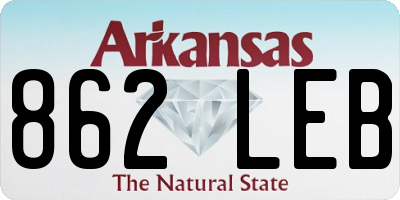 AR license plate 862LEB