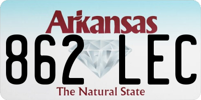 AR license plate 862LEC