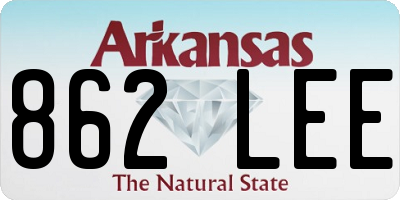 AR license plate 862LEE
