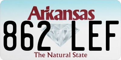 AR license plate 862LEF