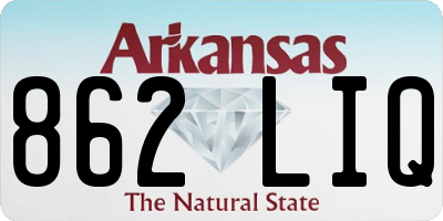 AR license plate 862LIQ