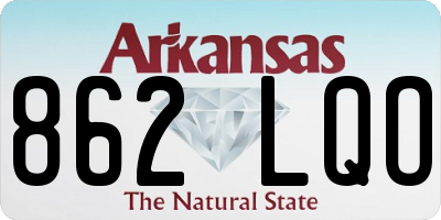 AR license plate 862LQO