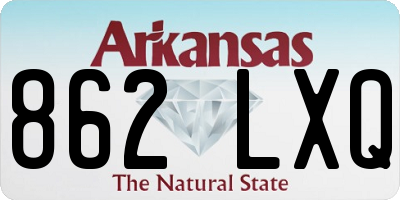 AR license plate 862LXQ