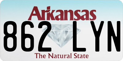 AR license plate 862LYN
