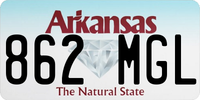 AR license plate 862MGL