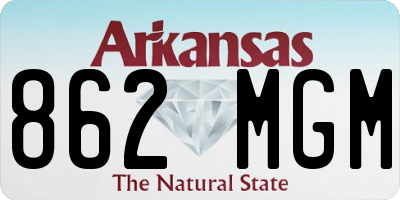 AR license plate 862MGM