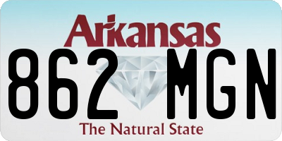 AR license plate 862MGN